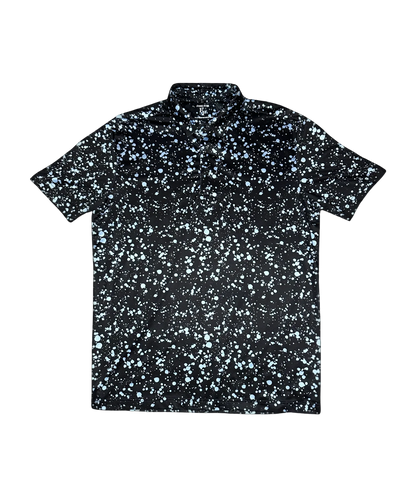 Blue Paint Splatter Men's Golf Polo